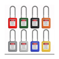 CADEADO DE BLOQUEIO PLÁSTICO HASTE AÇO INOX 6,3 MM DE ESPESSURA E 38 MM DE ALTURA (1 1/2")