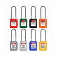 CADEADO DE BLOQUEIO PLÁSTICO HASTE CROMADA 6,3 MM DE ESPESSURA E 50 MM DE ALTURA (2")