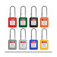 CADEADO DE BLOQUEIO PLÁSTICO HASTE CROMADA 4,5 MM DE ESPESSURA E 38 MM DE ALTURA (1 1/2")