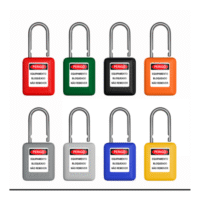 CADEADO DE BLOQUEIO PLÁSTICO HASTE CROMADA 6,3 MM DE ESPESSURA E 25 MM DE ALTURA (1")