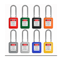 CADEADO DE BLOQUEIO PLÁSTICO HASTE CROMADA 6,3 MM DE ESPESSURA E 38 MM DE ALTURA (1 1/2")