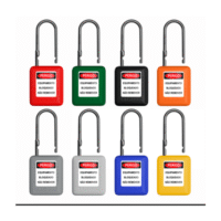 CADEADO DE BLOQUEIO PLÁSTICO HASTE AÇO INOX 4,5 MM DE ESPESSURA E 38 MM DE ALTURA (1 1/2")