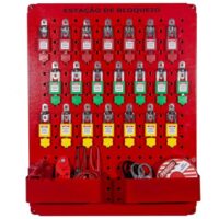 ESTAÇÃO DE BLOQUEIO EM AÇO 42 GANCHOS