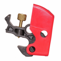 DISPOSITIVO DE BLOQUEIO PLÁSTICO UNIVERSAL PARA DISJUNTOR DIN, NEMA E CAIXA MOLDADA