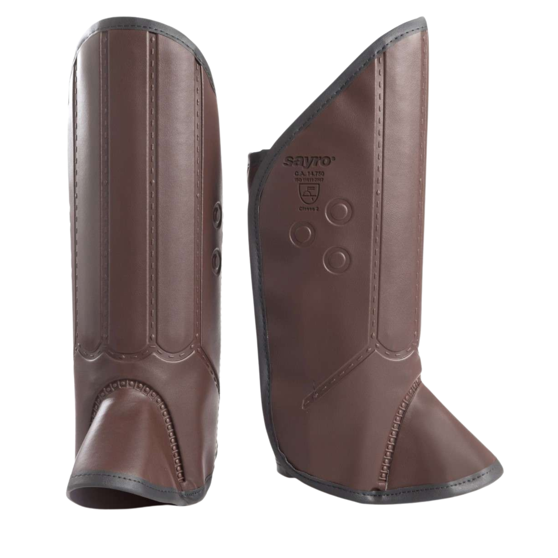 Perneira de segurança com talas de PVC e fechamento em velcro – SRO 250